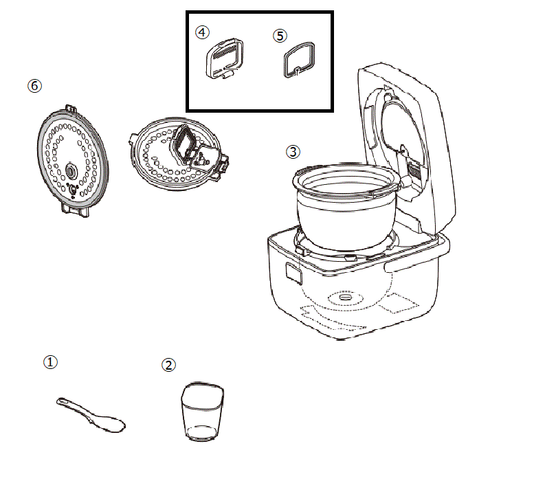 TWINBIRD 炊飯器 RM-D793 本体 ツインバード 【公式】炊飯器 3合 RM-D793 ホワイト ブラック