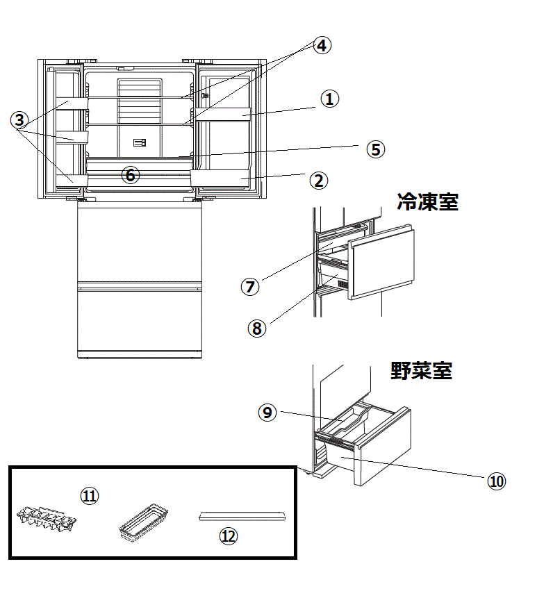 HR-EI35 4ドア冷凍冷蔵庫 アフターパーツ – ツインバード公式ストア HR-EI35 4ドア冷凍冷蔵庫 アフターパーツ – ツインバード公式ストア