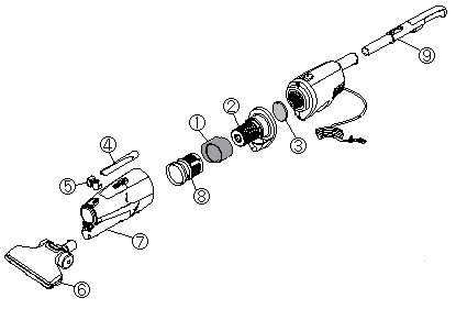 TC-E136 スティック型クリーナー アフターパーツ 床用吸込口(スケルトンブラック)