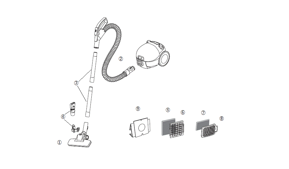 YC-5021 紙パック式家庭用クリーナー アフターパーツ – ツインバード