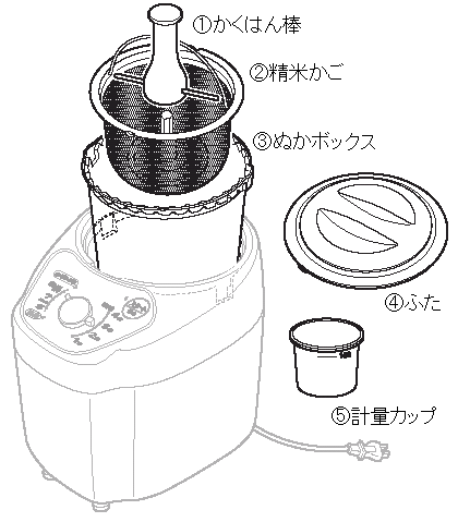 MR-D570 家庭用コンパクト精米器 精米御膳 アフターパーツ MR-D570 家庭用コンパクト精米器 精米御膳 アフターパーツ