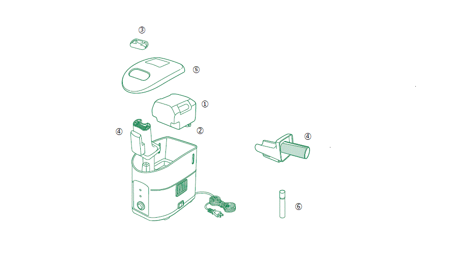 SK-4976 ミントアロマオイル付パーソナル加湿器 アフターパーツ