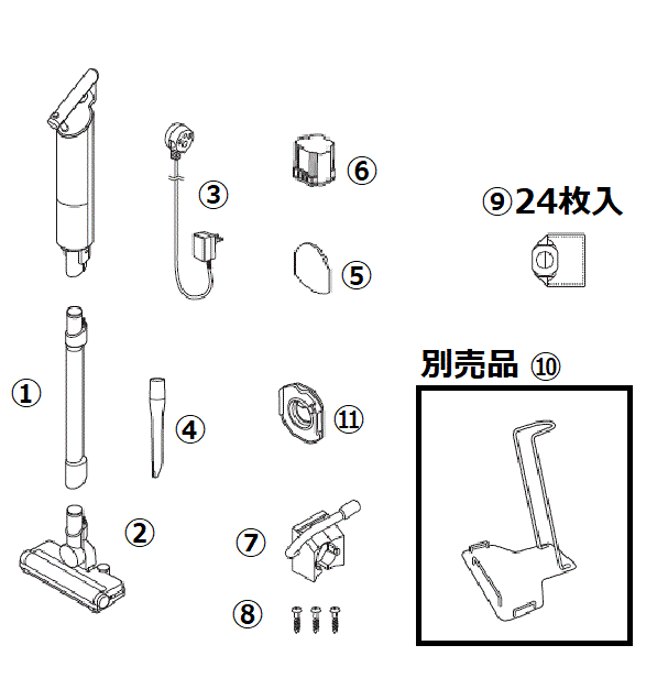 TC-E264 コードレススティック型クリーナーアフターパーツ – ツインバード公式ストア