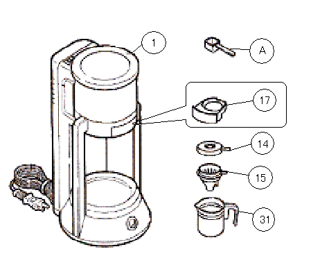 CM-801 浄水フィルター付コーヒーメーカー アフターパーツ