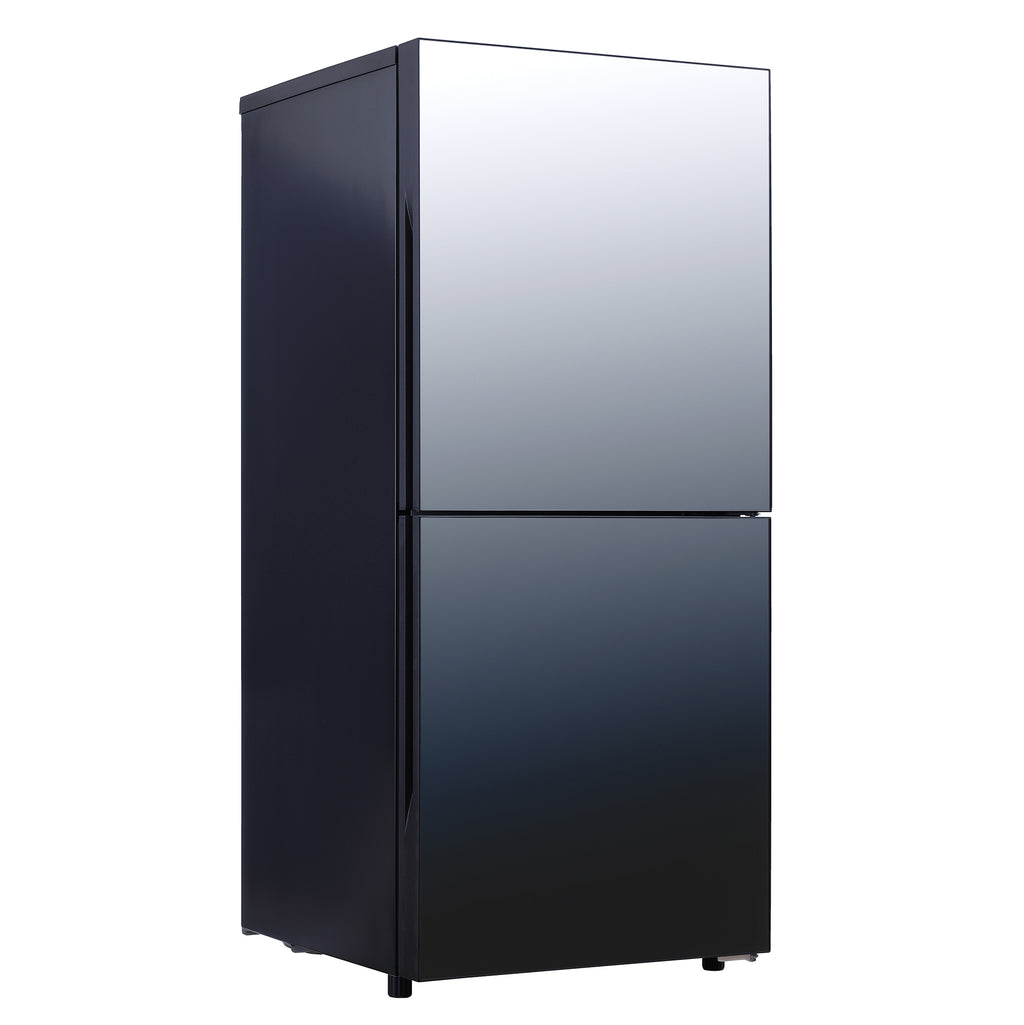 TWINBIRD ミラーガラス 2ドア冷蔵庫 110L ブラック HR-EJ11 - 冷蔵庫