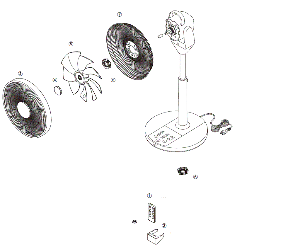 EF-E951 サーキュレーション扇風機3D アフターパーツ – ツインバード EF-E951 サーキュレーション扇風機3D アフターパーツ – ツインバード