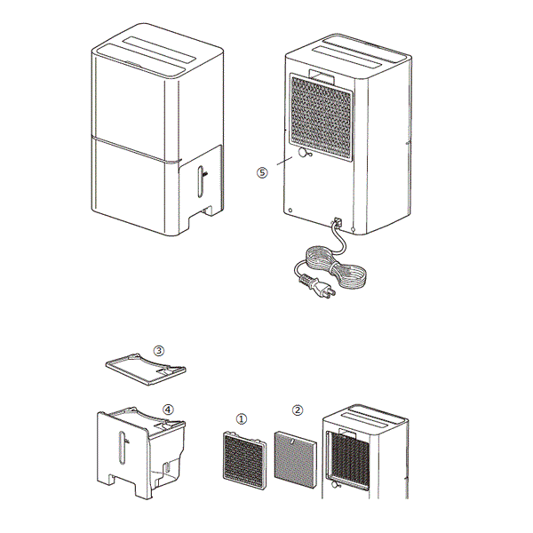 JS-E956 空気清浄機能付き衣類乾燥除湿機 アフターパーツ