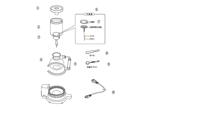 CM-D854 サイフォン式コーヒーメーカー アフターパーツ – ツインバード CM-D854 サイフォン式コーヒーメーカー アフターパーツ – ツインバード