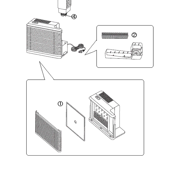 AC-4252 パーソナル加湿空気清浄機 アフターパーツ – ツインバード公式