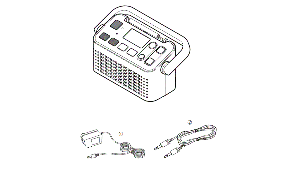 AV-J127S 手元スピーカー機能付3バンドラジオ　アフターパーツ