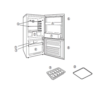 HR-F911W 2ドア冷凍冷蔵庫 アフターパーツ – ツインバード公式ストア