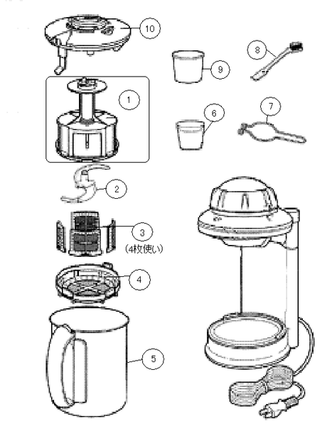 KT-2003 マイコン電気豆乳メーカー アフターパーツ – ツインバード公式