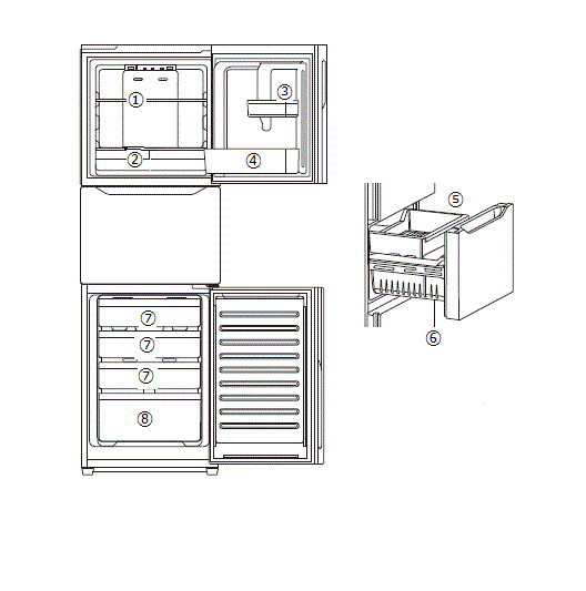 KHR-EJ19CB 3ドア冷凍冷蔵庫 アフターパーツ – ツインバード公式ストア KHR-EJ19CB 3ドア冷凍冷蔵庫 アフターパーツ – ツインバード公式ストア