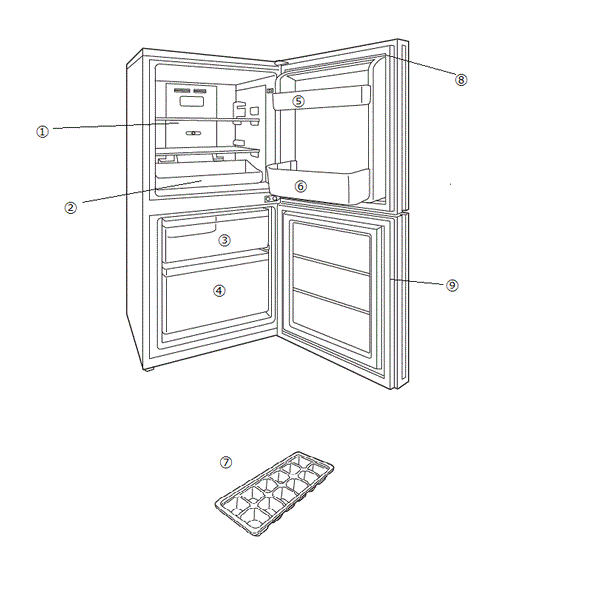 HR-GJ12 2ドア冷凍冷蔵庫 アフターパーツ – ツインバード公式ストア