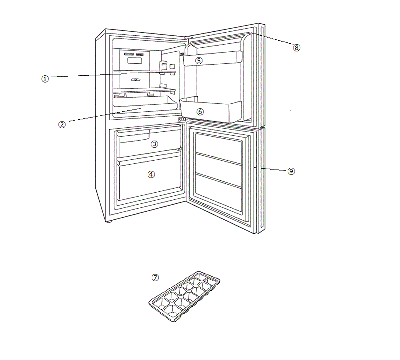 HR-GJ12 2ドア冷凍冷蔵庫 アフターパーツ – ツインバード公式ストア HR-GJ12 2ドア冷凍冷蔵庫 アフターパーツ – ツインバード公式ストア